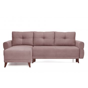 Colțar Extensibil LARIN, cu ladă de depozitare, șezlong interschimbabil, 235x90x100 cm - Outlet