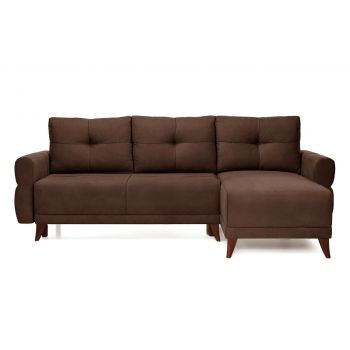 Colțar Extensibil LARIN, cu ladă de depozitare, șezlong interschimbabil, 235x90x100 cm - Outlet