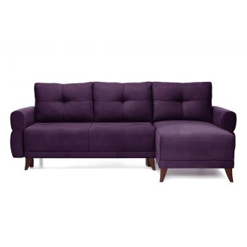 Colțar Extensibil LARIN, cu ladă de depozitare, șezlong interschimbabil, 235x90x100 cm - Outlet