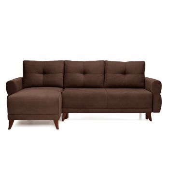 Colțar Extensibil LARIN, cu ladă de depozitare, șezlong interschimbabil, 235x90x100 cm - Outlet