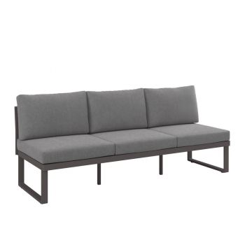 CANAPEA CU 3 LOCURI metal, textil antracit, gri deschis, gri închis