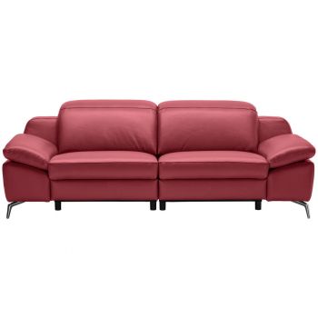 Canapea Cu 3 Locuri, piele, roșu