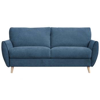 CANAPEA EXTENSIBILĂ, lemn, metal, plastic, textil, material pe bază de lemn, albastru