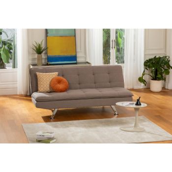 CANAPEA EXTENSIBILĂ textil maro