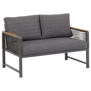 CANAPEA metal, plastic, textil culoare natur, gri închis