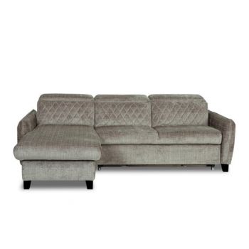 Coltar Extensibil Cu Insula Stanga Cu Lada Tiago, 5 Locuri, Tetiere Reglabile, Maro, Cremona 24,