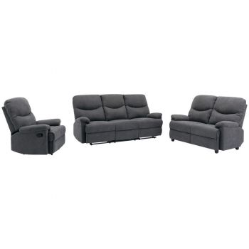 SET CANAPEA șI FOTOLII textil gri