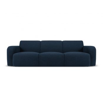 Canapea 3 locuri, Molino-101, Micadoni Home, 235x95x72 cm, tesatura boucle, albastru inchis