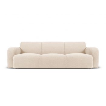 Canapea 3 locuri, Molino-101, Micadoni Home, 235x95x72 cm, tesatura boucle, bej