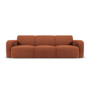 Canapea 3 locuri, Molino-101, Micadoni Home, 235x95x72 cm, tesatura boucle, maro