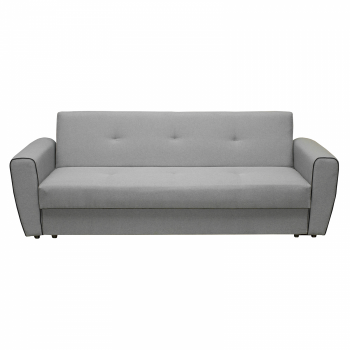 Canapea BELLA extensibila, 3 locuri, cu arcuri si lada depozitare, gri deschis + gri antracit, 230x85x85 cm