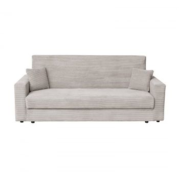 Canapea CORINNE LUX extensibila, 3 locuri, cu lada depozitare, bej inchis, 220x90x96 cm