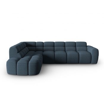 Coltar stanga 5 locuri, Lisa-193, Micadoni Home, 293x234x77 cm, tesatura structurata, albastru inchis Coltar stanga 5 locuri, Lisa-193, Micadoni Home, 293x234x77 cm, tesatura structurata, albastru inchis