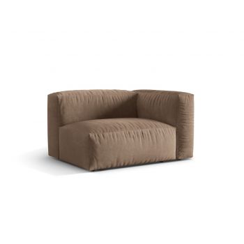 Modul dreapta pentru canapea, 1 loc, Martina-120, Micadoni Home, 121x106x75 cm, catifea, bej inchis