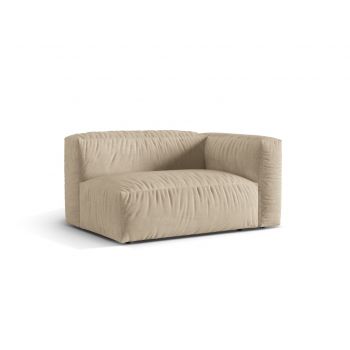 Modul dreapta pentru canapea, 1 loc, Martina-120, Micadoni Home, 160x106x75 cm, catifea, bej deschis