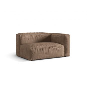 Modul dreapta pentru canapea, 1 loc, Martina-120, Micadoni Home, 160x106x75 cm, catifea, bej inchis