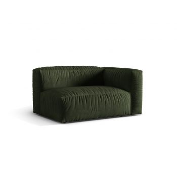 Modul dreapta pentru canapea, 1 loc, Martina-120, Micadoni Home, 160x106x75 cm, catifea, verde