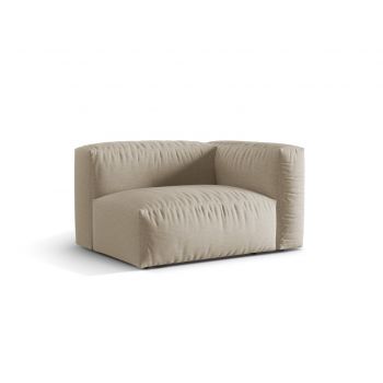 Modul dreapta pentru canapea, 1 loc, Martina-169, Micadoni Home, 121x106x75 cm, tesatura structurata catifelata, bej deschis