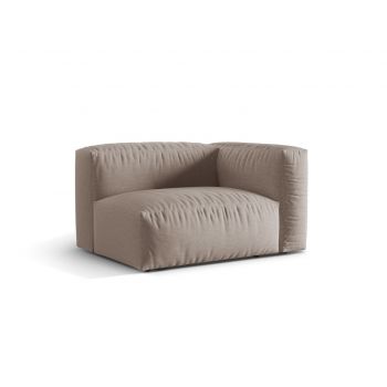 Modul dreapta pentru canapea, 1 loc, Martina-169, Micadoni Home, 121x106x75 cm, tesatura structurata catifelata, bej inchis
