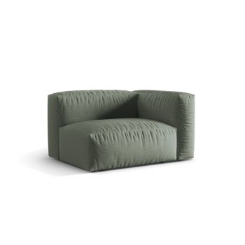 Modul dreapta pentru canapea, 1 loc, Martina-169, Micadoni Home, 121x106x75 cm, tesatura structurata catifelata, verde muschi