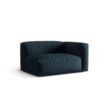 Modul dreapta pentru canapea, 1 loc, Martina-169, Micadoni Home, 160x106x75 cm, tesatura structurata catifelata, albastru jeans