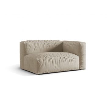 Modul dreapta pentru canapea, 1 loc, Martina-169, Micadoni Home, 160x106x75 cm, tesatura structurata catifelata, bej deschis