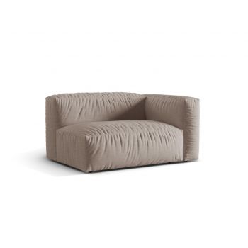 Modul dreapta pentru canapea, 1 loc, Martina-169, Micadoni Home, 160x106x75 cm, tesatura structurata catifelata, bej inchis