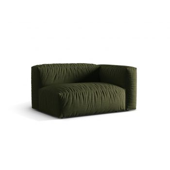 Modul dreapta pentru canapea, 1 loc, Martina-169, Micadoni Home, 160x106x75 cm, tesatura structurata catifelata, verde