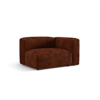 Modul dreapta pentru canapea, 1 loc, Martina-212, Micadoni Home, 121x106x75 cm, velur, caramiziu