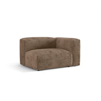 Modul dreapta pentru canapea, 1 loc, Martina-212, Micadoni Home, 121x106x75 cm, velur, maro ghinda
