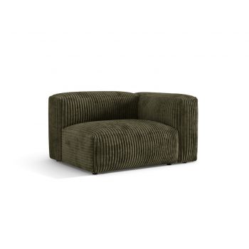 Modul dreapta pentru canapea, 1 loc, Martina-212, Micadoni Home, 121x106x75 cm, velur, verde muschi