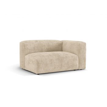 Modul dreapta pentru canapea, 1 loc, Martina-212, Micadoni Home, 160x106x75 cm, velur, bej deschis