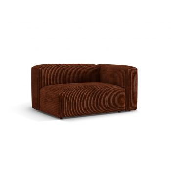 Modul dreapta pentru canapea, 1 loc, Martina-212, Micadoni Home, 160x106x75 cm, velur, caramiziu