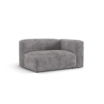 Modul dreapta pentru canapea, 1 loc, Martina-212, Micadoni Home, 160x106x75 cm, velur, gri deschis