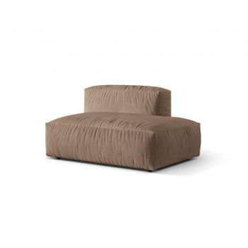 Modul dreapta pentru canapea, 2 locuri, Martina-120, Micadoni Home, 133x106x75 cm, catifea, bej inchis