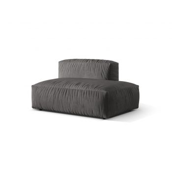 Modul dreapta pentru canapea, 2 locuri, Martina-120, Micadoni Home, 133x106x75 cm, catifea, gri
