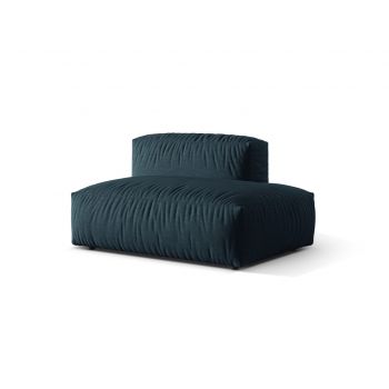 Modul dreapta pentru canapea, 2 locuri, Martina-169, Micadoni Home, 133x106x75 cm, tesatura structurata catifelata, albastru jeans