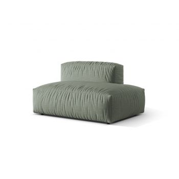 Modul dreapta pentru canapea, 2 locuri, Martina-169, Micadoni Home, 133x106x75 cm, tesatura structurata catifelata, verde muschi
