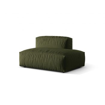 Modul dreapta pentru canapea, 2 locuri, Martina-169, Micadoni Home, 133x106x75 cm, tesatura structurata catifelata, verde