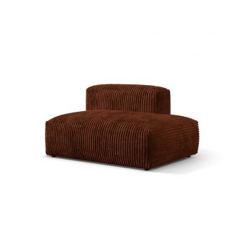 Modul dreapta pentru canapea, 2 locuri, Martina-212, Micadoni Home, 133x106x75 cm, velur, caramiziu