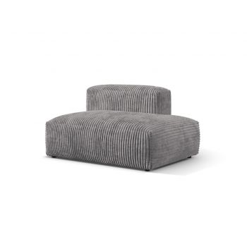 Modul dreapta pentru canapea, 2 locuri, Martina-212, Micadoni Home, 133x106x75 cm, velur, gri deschis