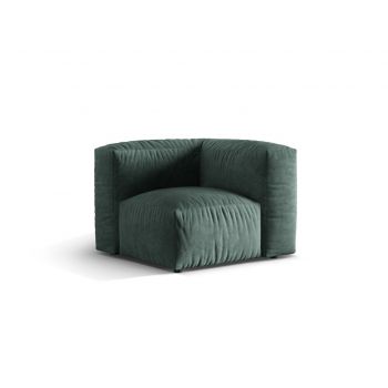 Modul pentru canapea, 1 loc, Martina-120, Micadoni Home, 100x100x75 cm, catifea, petrol