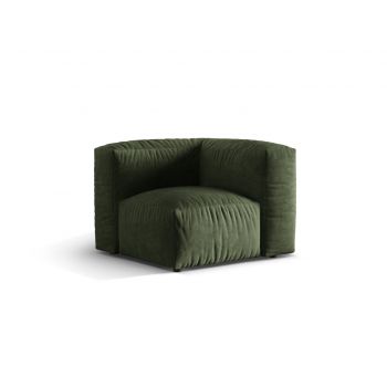Modul pentru canapea, 1 loc, Martina-120, Micadoni Home, 100x100x75 cm, catifea, verde