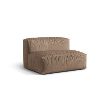 Modul pentru canapea, 1 loc, Martina-120, Micadoni Home, 132x106x75 cm, catifea, bej inchis
