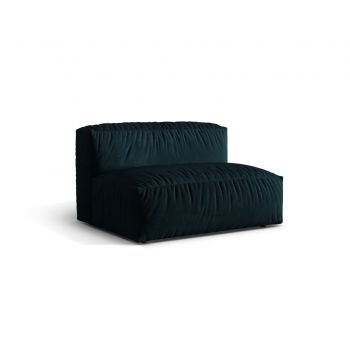 Modul pentru canapea, 1 loc, Martina-120, Micadoni Home, 132x106x75 cm, catifea, petrol inchis