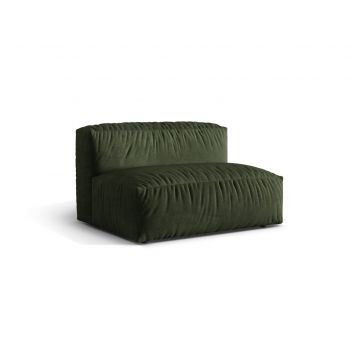Modul pentru canapea, 1 loc, Martina-120, Micadoni Home, 132x106x75 cm, catifea, verde