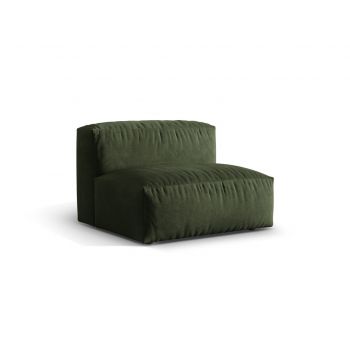 Modul pentru canapea, 1 loc, Martina-120, Micadoni Home, 92x106x75 cm, catifea, verde