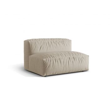Modul pentru canapea, 1 loc, Martina-169, Micadoni Home, 132x106x75 cm, tesatura structurata catifelata, bej deschis