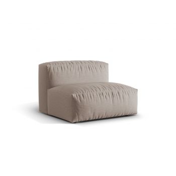 Modul pentru canapea, 1 loc, Martina-169, Micadoni Home, 92x106x75 cm, tesatura structurata catifelata, bej inchis