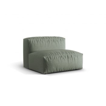 Modul pentru canapea, 1 loc, Martina-169, Micadoni Home, 92x106x75 cm, tesatura structurata catifelata, verde muschi